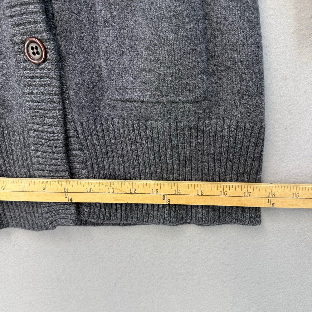 Eddie Bauer Cardigan Sweater Women's L Grey 100% Merino Wool Long Cozy - Picture 11 of 11